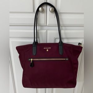 Michael Kors Nylon Large Kelsey Tech Tote/Laptop Bag in Plum